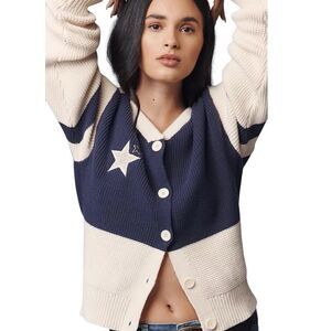 Anthropologie x Daily Practice Women’s Fisherman Knit Quarterback Cardigan XL